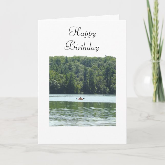 Happy Birthday | Kayaking Foto Karte (Vorderseite)