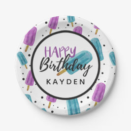 Happy Birthday Kid's Summer Ice Pop Party Cake Pappteller