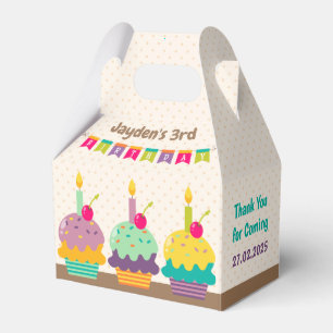 Happy Birthday Kinder bunte Cupcakes Geschenkschachtel