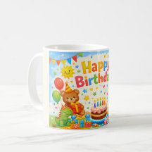 Happy Birthday Kinder Buntes Party-Tasse
