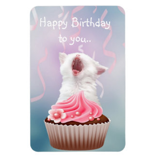 Happy Birthday Kitten Magnet