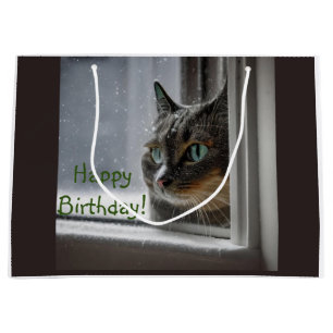 Happy Birthday Kitty Cat Große Geschenktüte