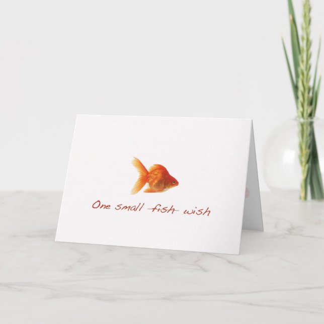 Happy Birthday Kleine Fisch Karte (Vorderseite)