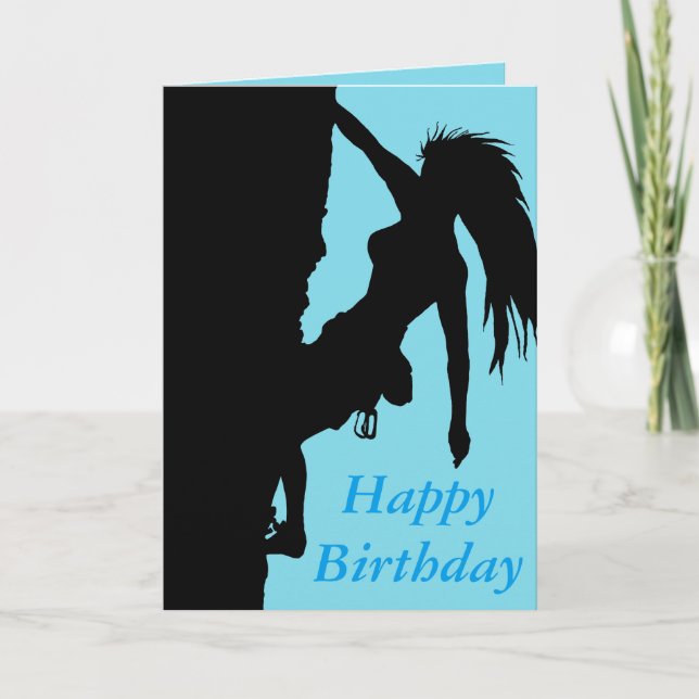 Happy Birthday Kletterkarte Karte (Vorderseite)