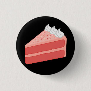 Happy Birthday Köstliche Erdbeerkuchen Button