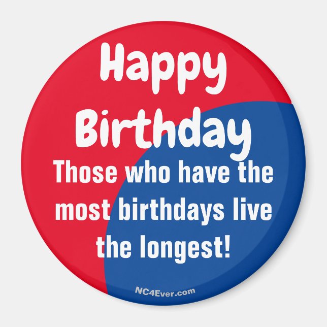Happy Birthday Kühlschrank Magnet (Vorne)