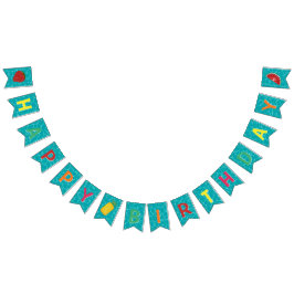 Happy Birthday l Pool Party l Summer Fruit Floats Wimpelkette