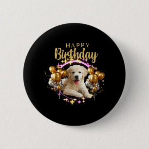 Happy Birthday Labrador Retriever Button