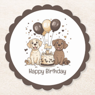 Happy Birthday Labrador Retriever Hunde Untersetzer