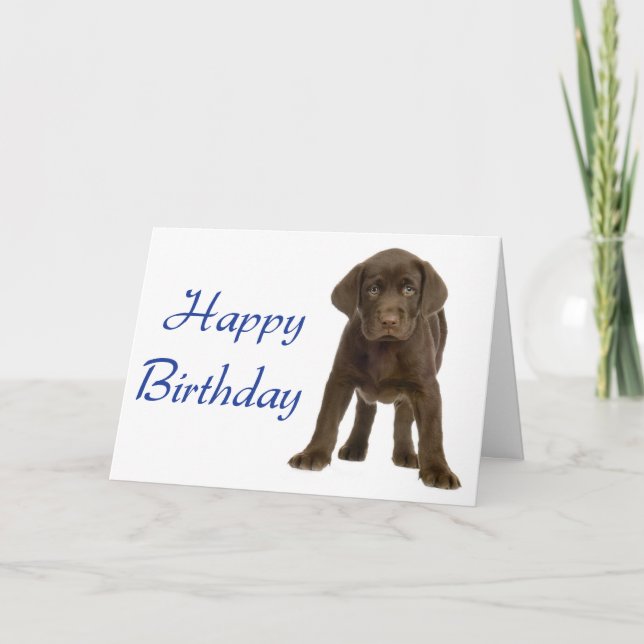 Happy Birthday Labrador Retriever Puppy Hund Card Karte (Vorderseite)