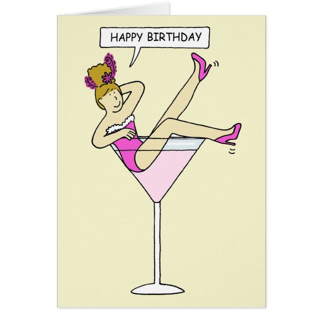Happy Birthday Lady in Riesencocktail Glass (Vorne)