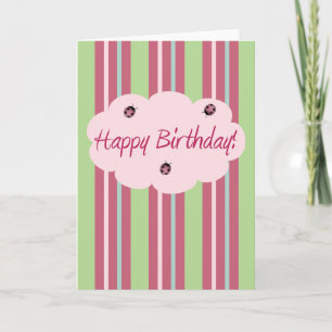 Happy Birthday Ladybugs Karte