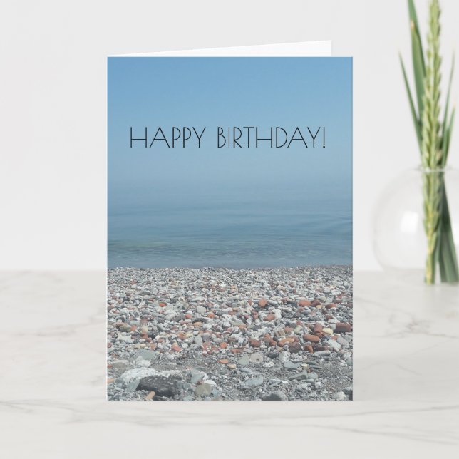 Happy Birthday Lake Card Karte (Vorderseite)