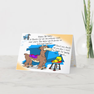 Happy Birthday Lama Dankeskarte