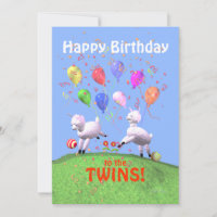 Happy Birthday Lambs für Twins Flat