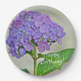 Happy Birthday Lavender Hydrangea Pappteller
