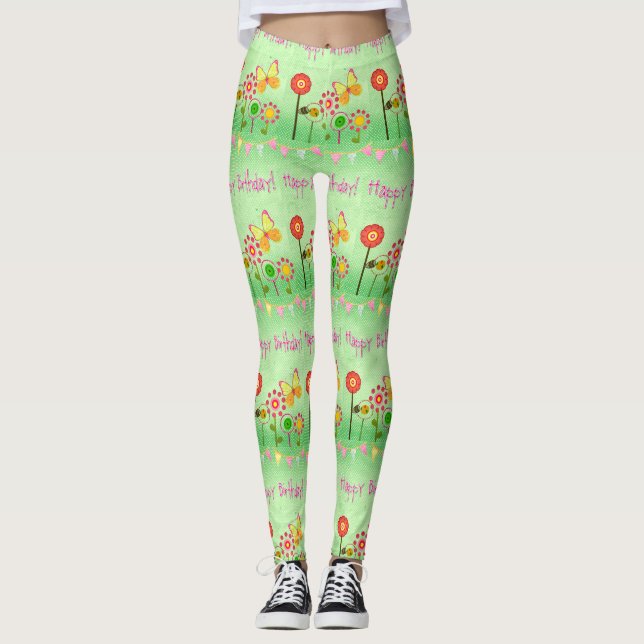 Happy Birthday Leggings (Vorderseite)