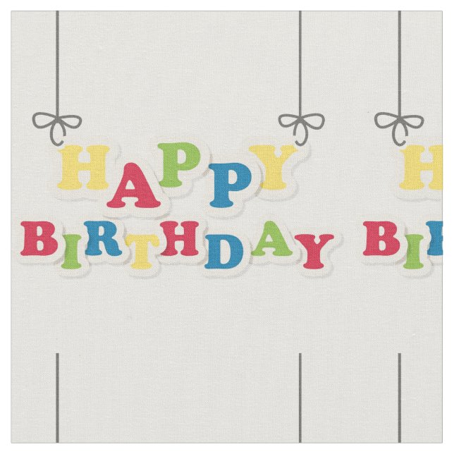 Happy Birthday Letters Stoff (Nahaufnahme)