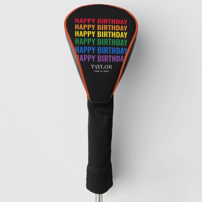 Happy Birthday LGBT Pride LGBTQ Transgender Golf Headcover (Vorderseite)