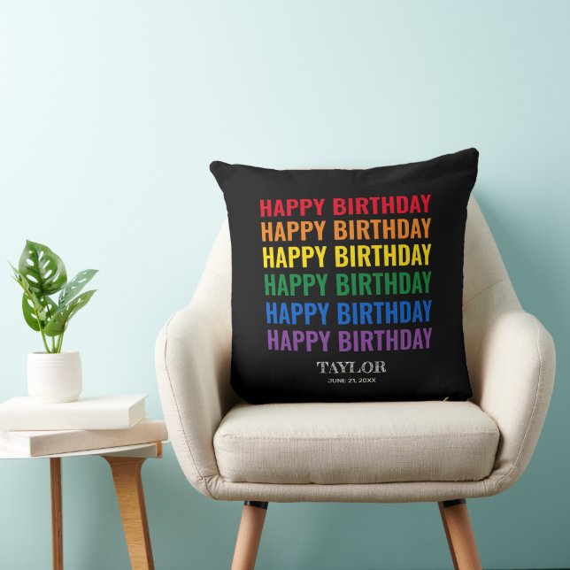 Happy Birthday LGBT Pride LGBTQ Transgender Kissen (Stuhl )