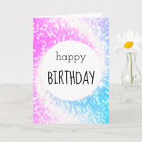 Happy Birthday Lila und Blue Gefärbte Krawatte Hip