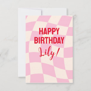 Happy Birthday Lily Individuelle Name Personalisie Karte