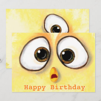 Happy Birthday - Little Chicken with Big Eyes