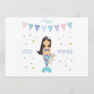 Happy Birthday Little Mermaid Geburtstagkarte Karte
