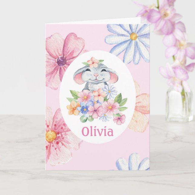 Happy Birthday Little Mouse Hübsch in Pink Card Karte (Orchidee)