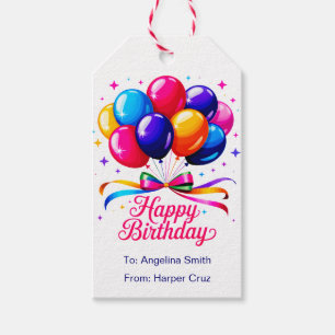 Happy Birthday Luftballon Geschenkanhänger
