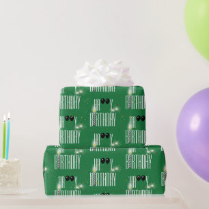 Happy Birthday Luftballons und Konfetti  Geschenkpapier