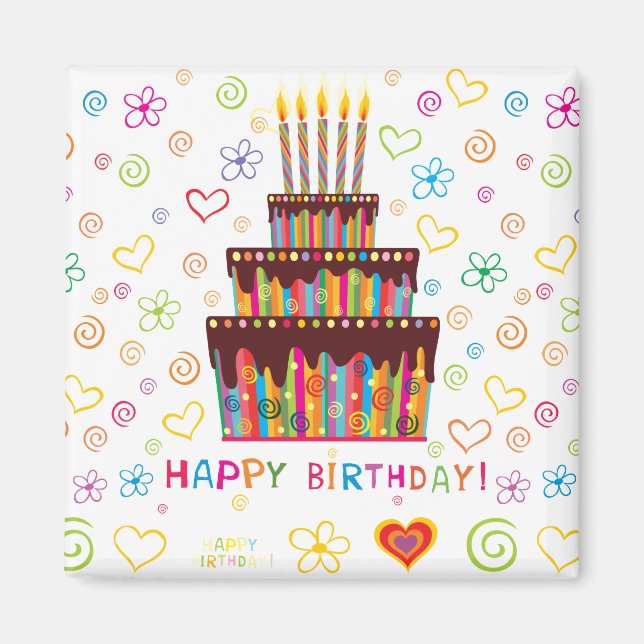 Happy Birthday Magnet (Vorne)