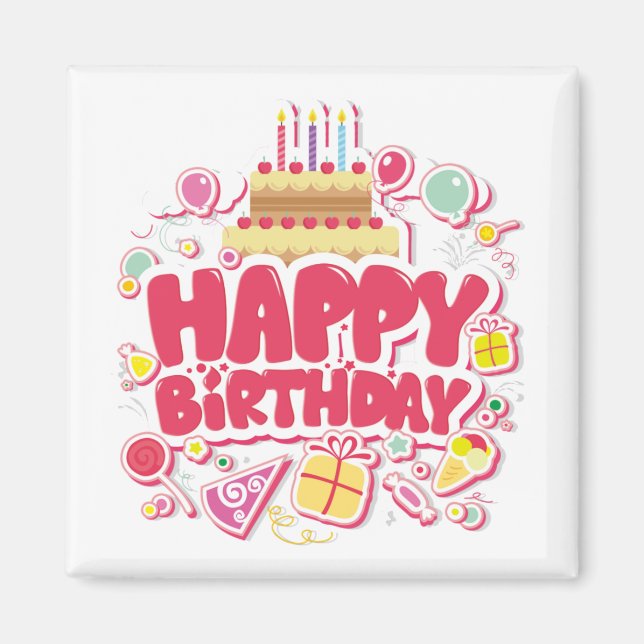 Happy Birthday Magnet (Vorne)