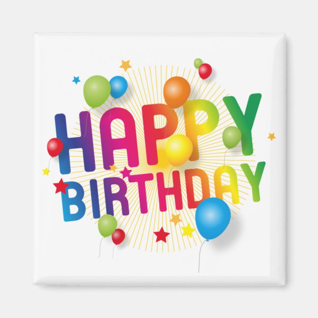 Happy Birthday Magnet (Vorne)