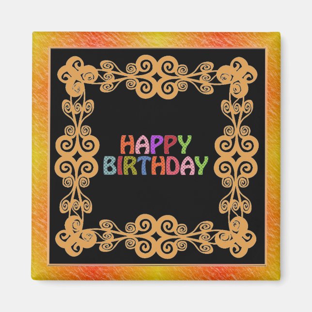 Happy Birthday Magnet (Vorne)