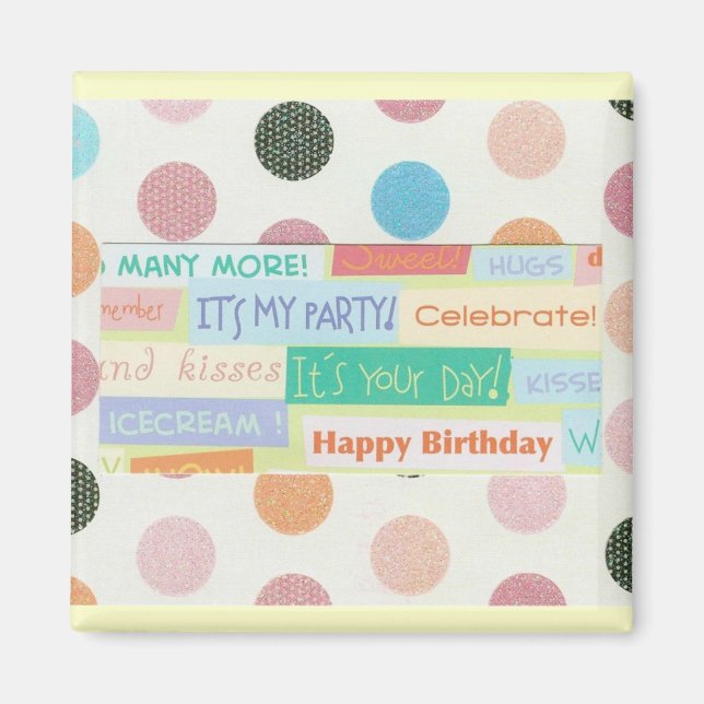 Happy Birthday Magnet (Vorne)