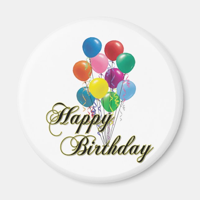 Happy Birthday Magnet - D4 (Vorne)