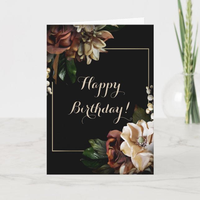 Happy Birthday Magnolia Card Karte (Vorderseite)