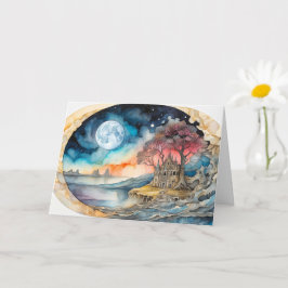 Happy Birthday | Majestic Moonlight nach Mitternac Karte