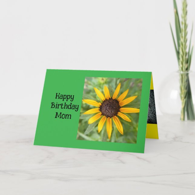 Happy Birthday Mama Black Mit Augen Susan Karte (Vorderseite)