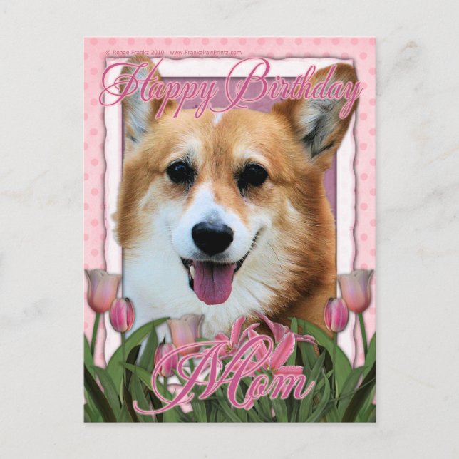 Happy Birthday Mama - Corgi - Owen Postkarte (Vorderseite)
