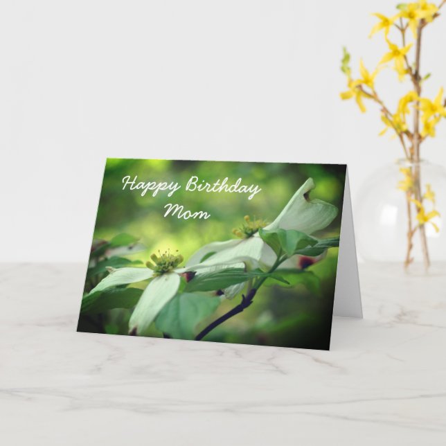 Happy Birthday Mama Dogwood Blume Card Karte (Gelbe Blume)