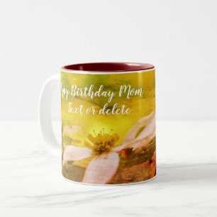 Happy Birthday Mama Dogwood Blume Personalisiert Zweifarbige Tasse