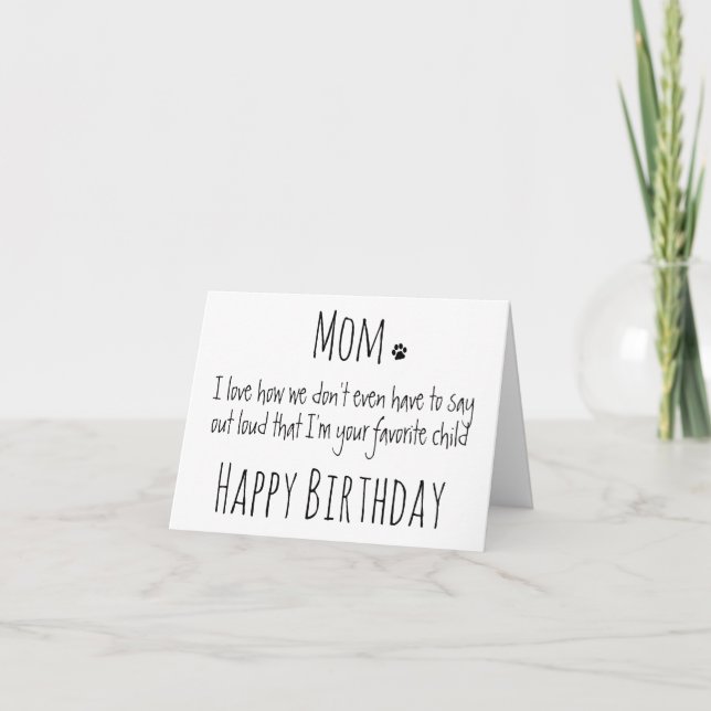Happy Birthday Mama Funny Spaß Hund Mama Geburtsta Karte (Vorderseite)