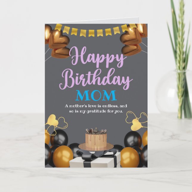 Happy Birthday Mama Karte (Vorderseite)