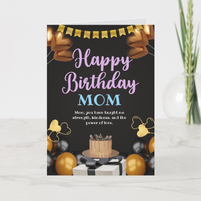 Happy Birthday Mama Karte (Vorderseite)