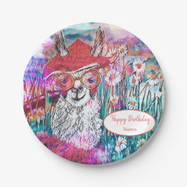 Happy Birthday Mama Llama anpassen Pappteller