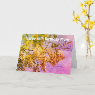 Happy Birthday Mama Locust Blume Art Card Karte