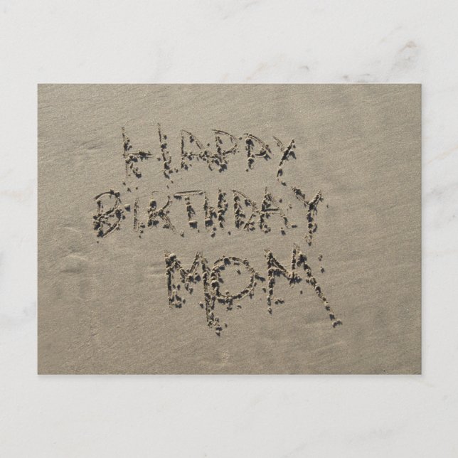 Happy Birthday Mama Sandwriting Postkarte (Vorderseite)