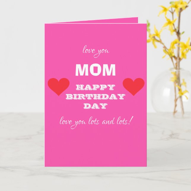 Happy Birthday MAMA Script Familiennamen Geburtsta Karte (Gelbe Blume)